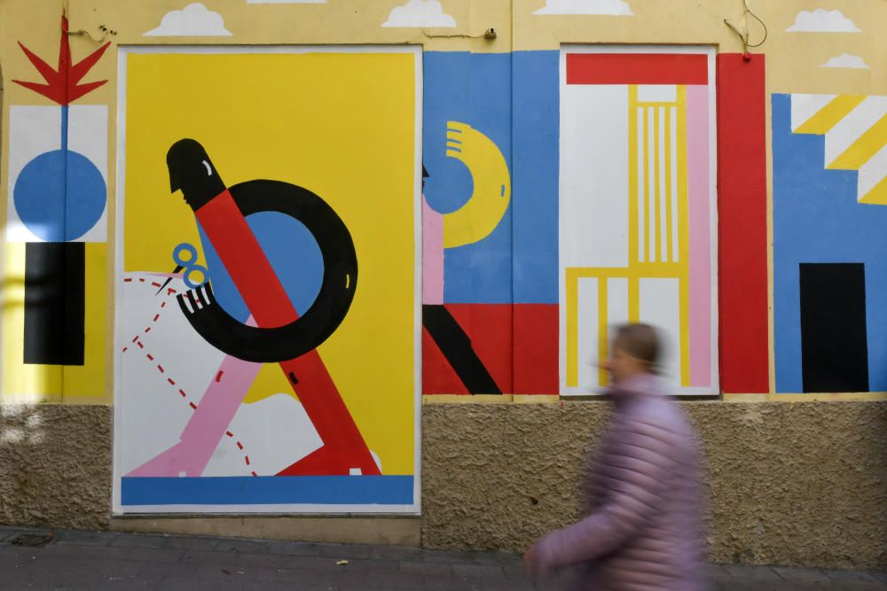 Mural de Berni Puig al carrer Vilanova de Manresa