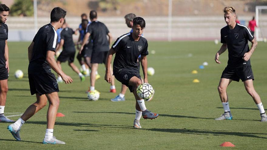 El joven Mastour, en el entrenamiento.