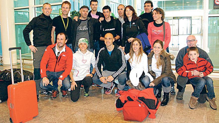 Grupo de mallorquines que el domingo disputaron la ´Romeufontaine´ en Font Romeu.