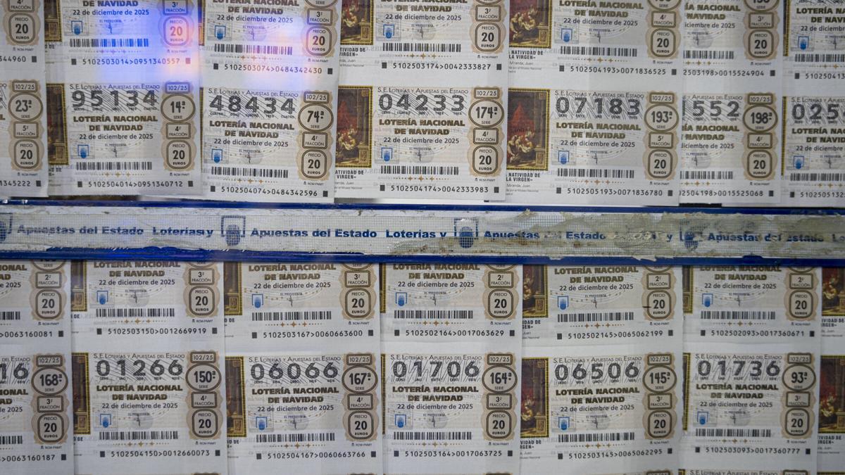 Décimos de lotería de Navidad