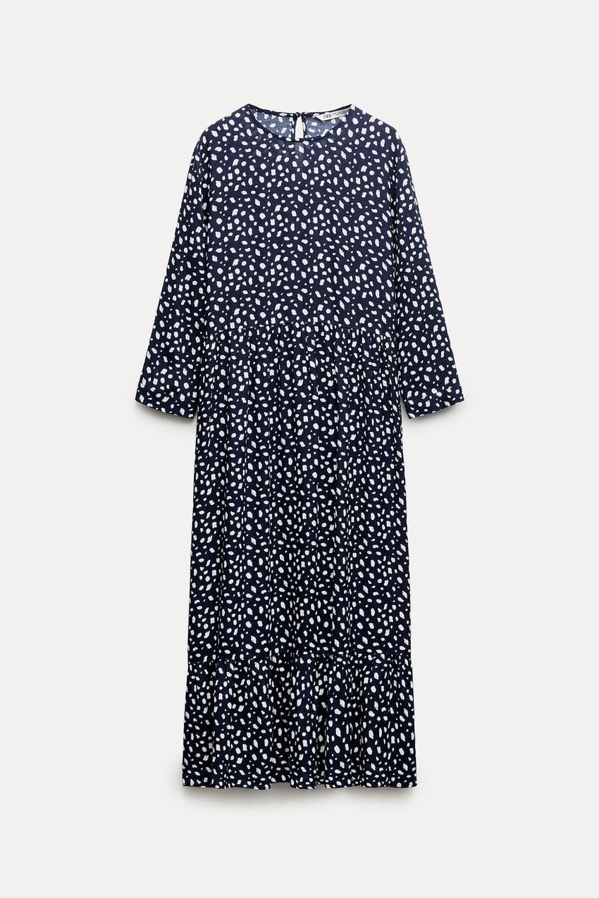 Vestido largo estampado ZW Collection de Zara