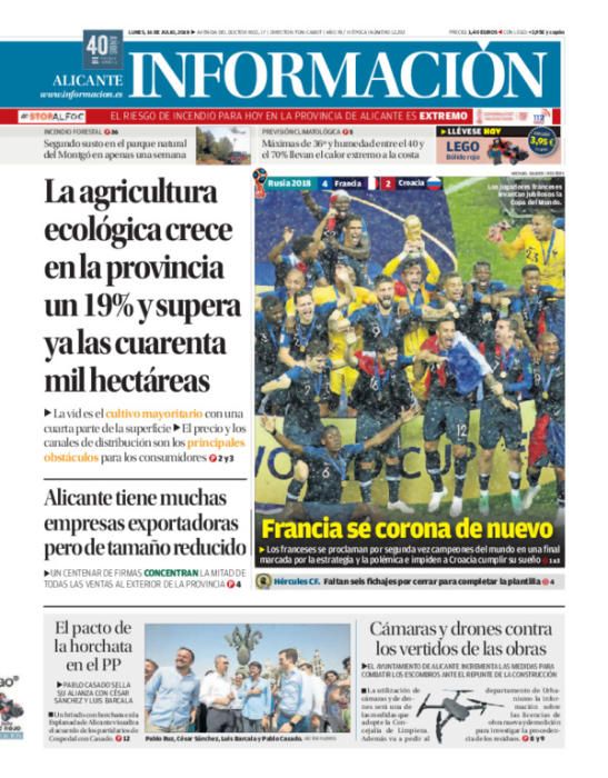 Estas han sido las portadas más destacadas de INFORMACIÓN en 2018