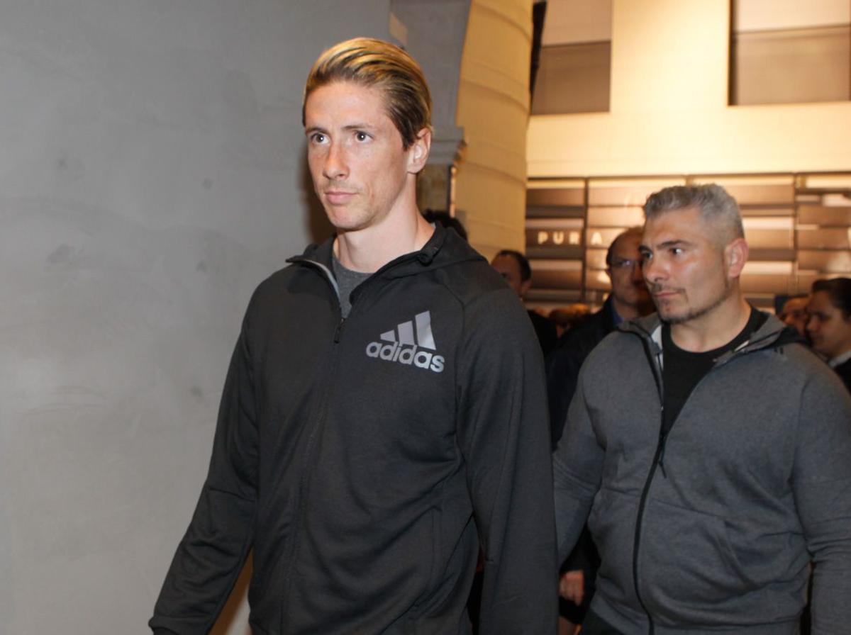Fernando Torres en la inauguración de la nueva tienda de Adidas en Madrid