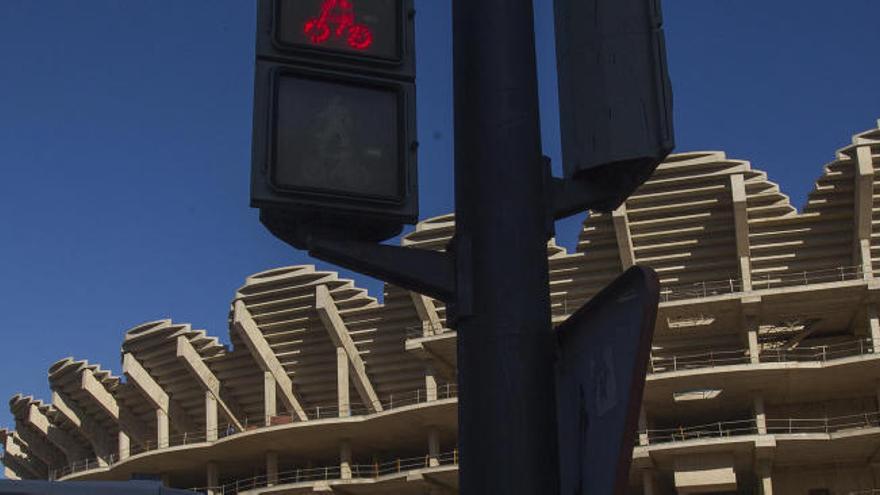 La imagen de las obras del Nou Mestalla.