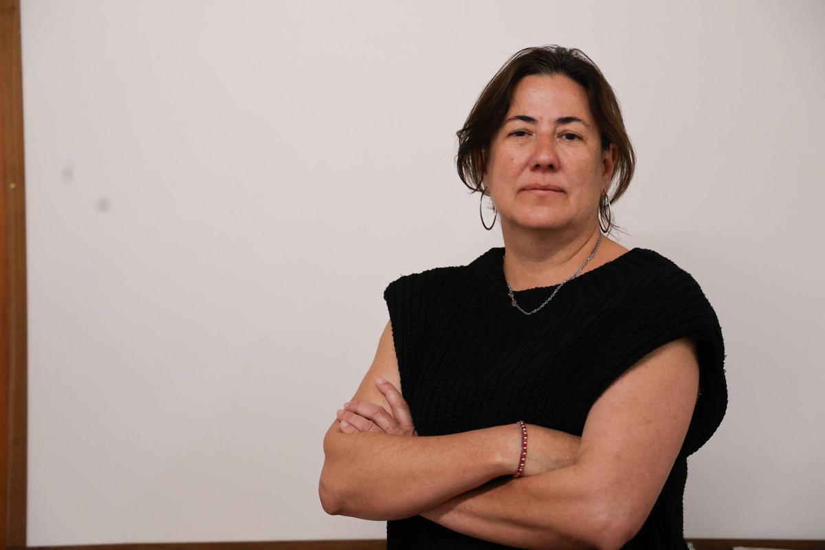 Rosa Benítez, antes de la entrevista en la sede de UGT-PV.