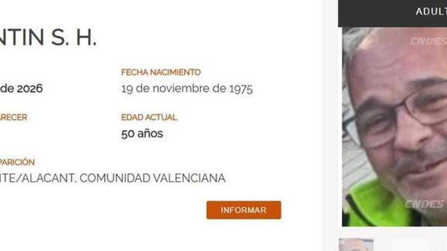 a localizar a un vecino de Sax desaparecido