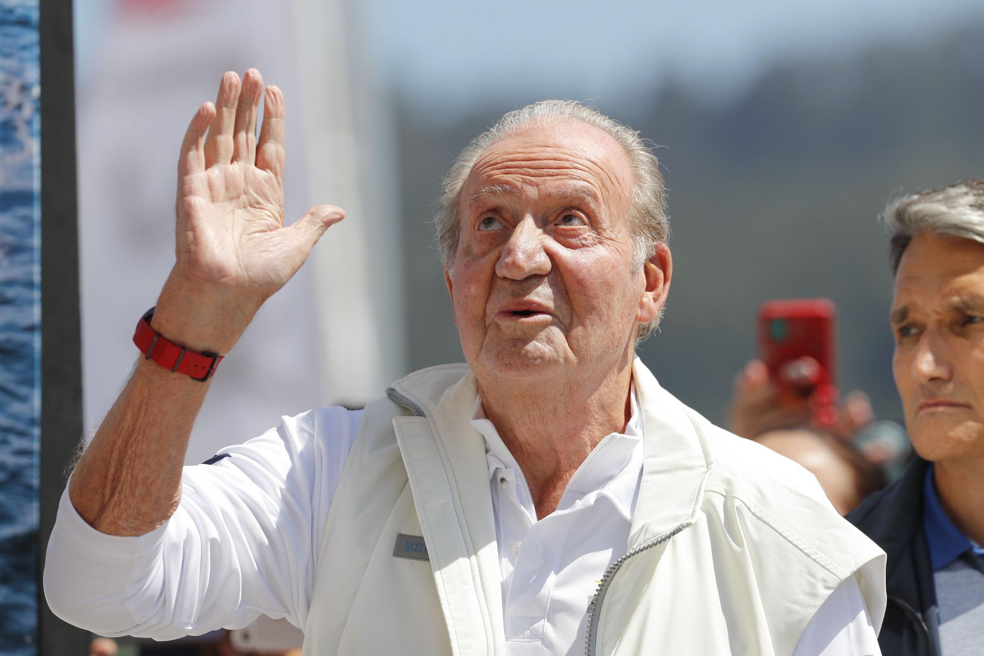 El rey emérito Juan Carlos I en la localidad pontevedresa de Sanxenxo