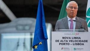 Antonio Costa en la presentación de la línea de Alta Velocidad en 2022.