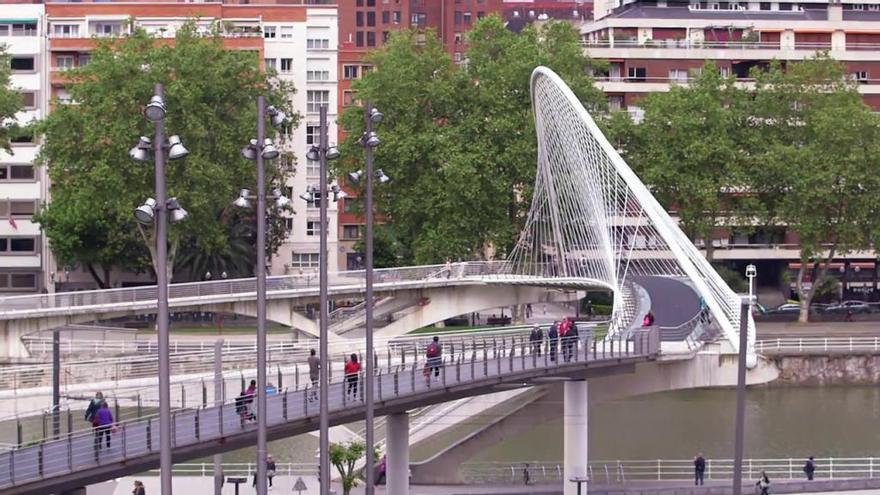 El puente de Calatrava en Bilbao.