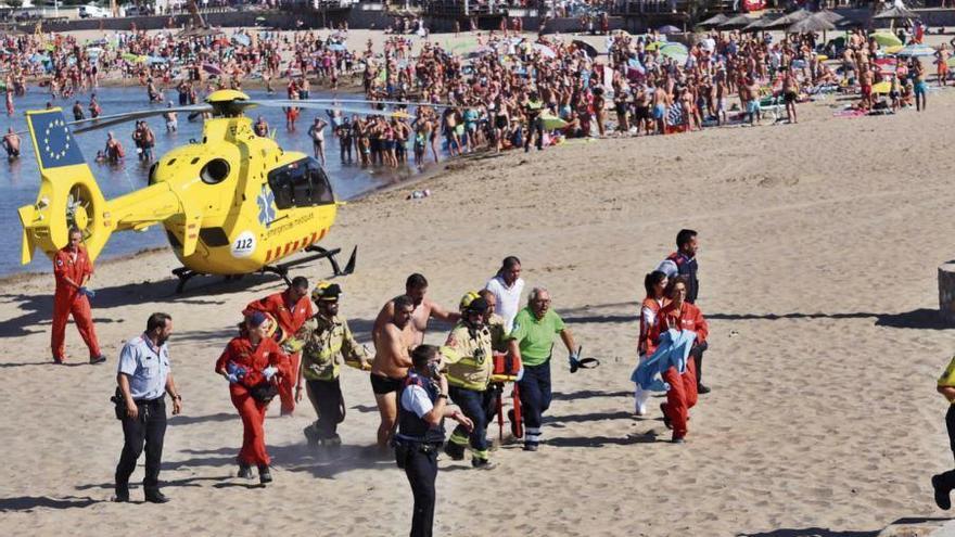 Els serveis d&#039;emergències van actuar en l&#039;ofegament mortal d&#039;un nen i el seu pare a la platja de Riells de l&#039;Escala