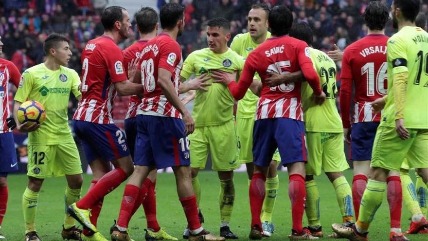 Diego Costa marca y es expulsado en el Atlético - Getafe (2-0)