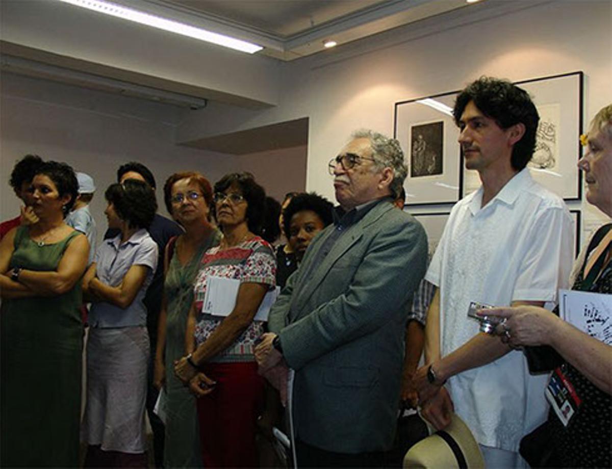 García Márquez y Pedro Villalba en diciembre de 2005 la Casa de las américas de La Habana.