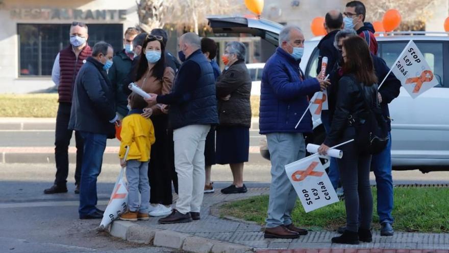 Un momento de una protesta contra la Ley Celaá en Murcia.