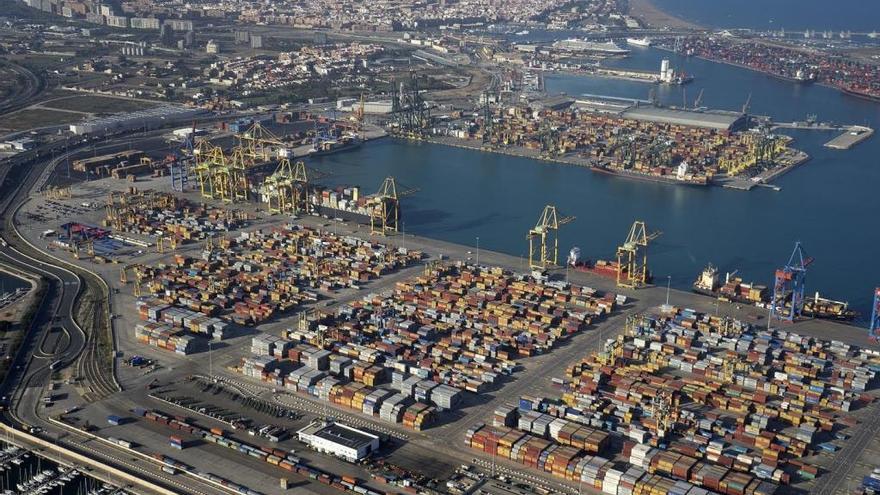 Vista aérea del Puerto de València