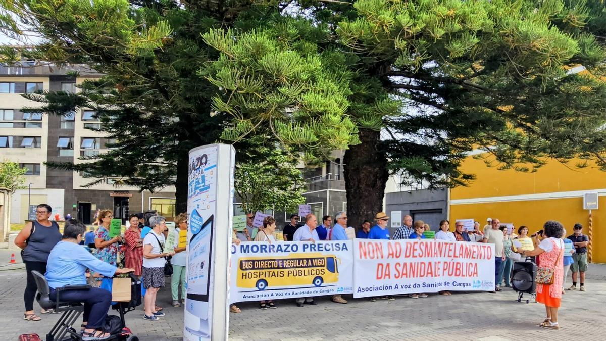 Concentración de esta semana de la Voz da Sanidade en Cangas.