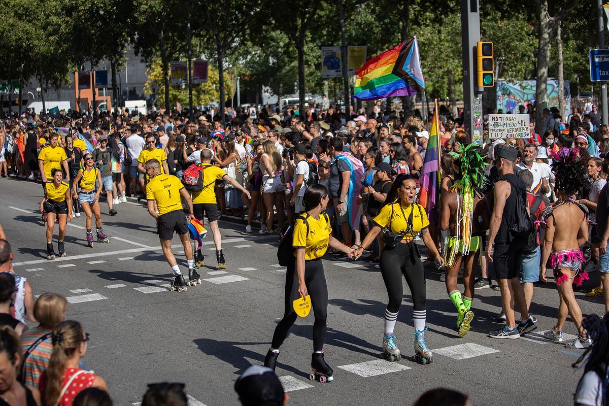 Manifestación del Día del Orgullo en Barcelona.