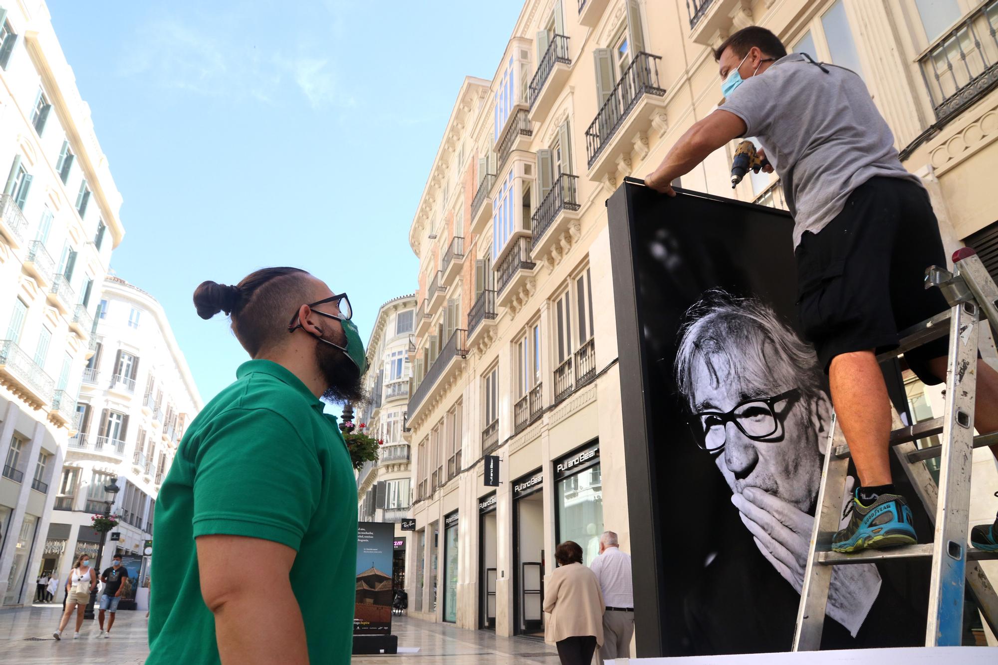 Preparativos de la inauguración del Festival de Cine de Málaga 2021