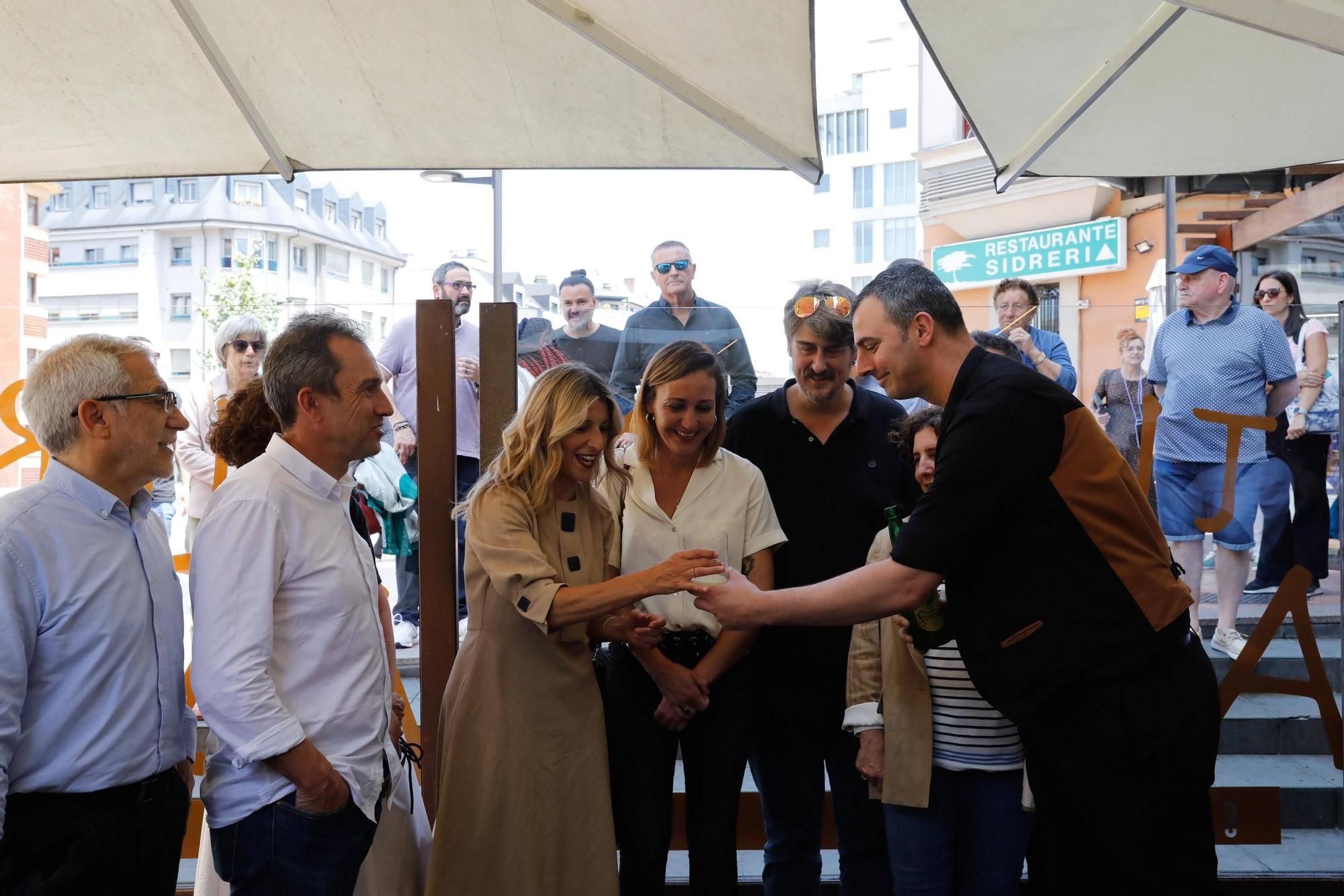 EN IMÁGENES: así ha sido la visita de Yolanda Díaz en Asturias