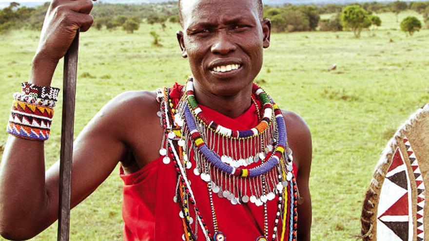 William Kikanae, jefe de una tribu masai