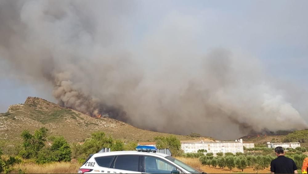 Incendio forestal en Llutxent