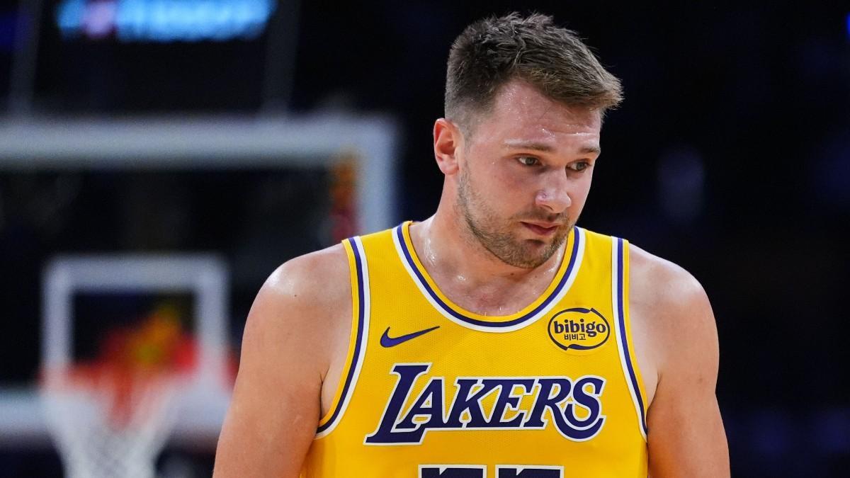 Luka Doncic, en el primer partido de los Lakers en la nueva temporada de NBA