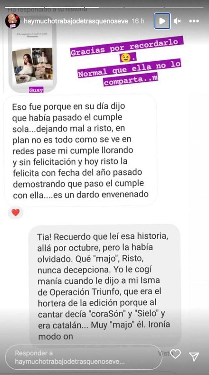 Risto Mejide y la pullita a Laura Escanes por su cumpleaños