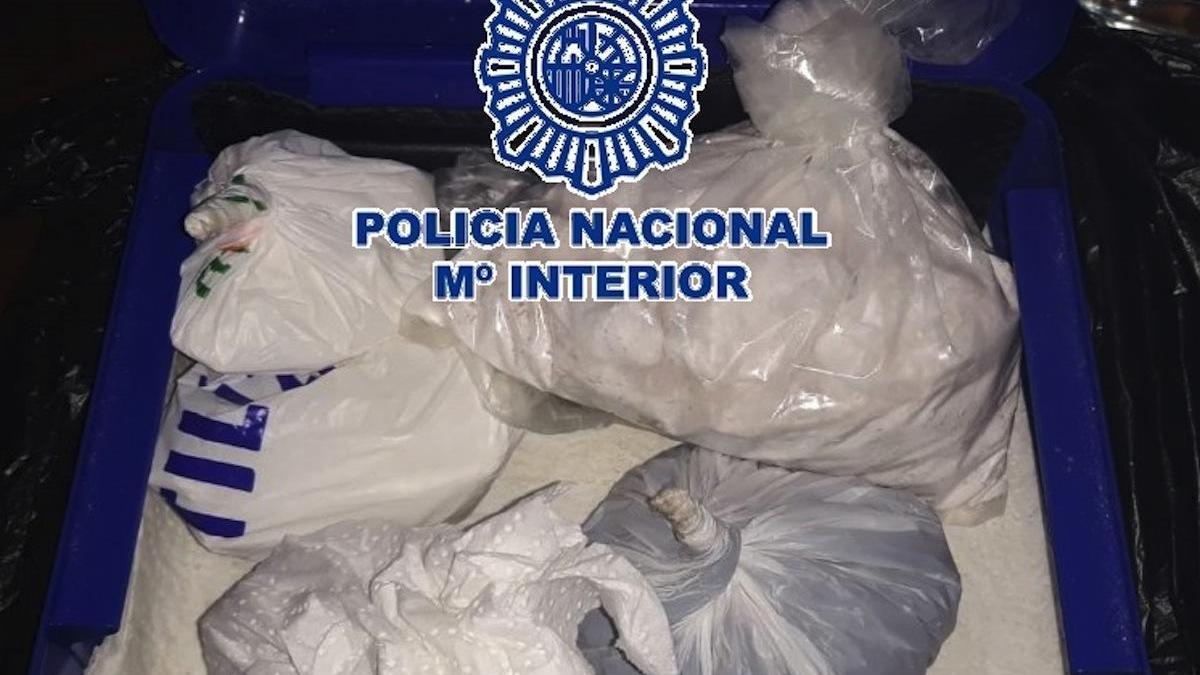 La droga intervenida por la Policía Nacional.