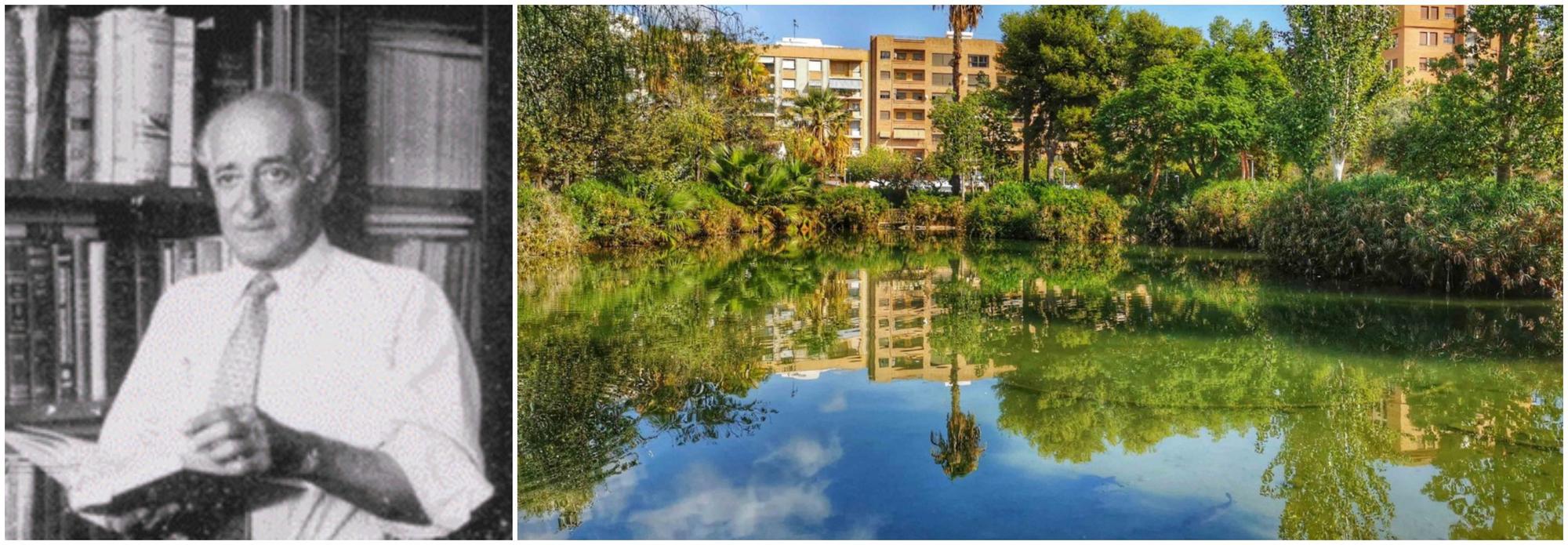 El parque dedicado al geólogo castellonense José Royo (i) ha tomado el nombre del lago que alberga en su interior