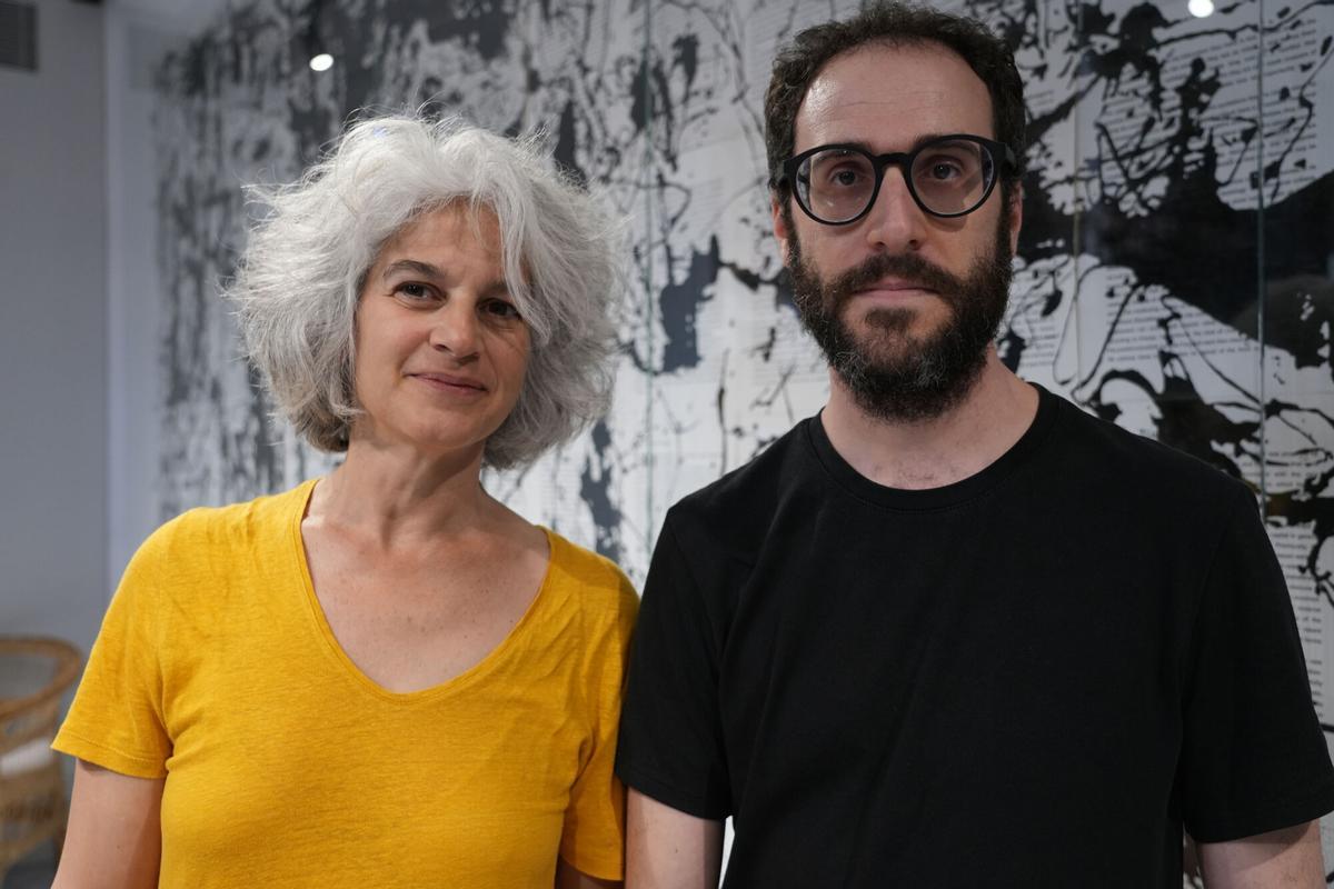 Artur Garcia Fuster i Maria Bohigas presentant la nova edició de 'Camí de sirga' de Jesús Moncada