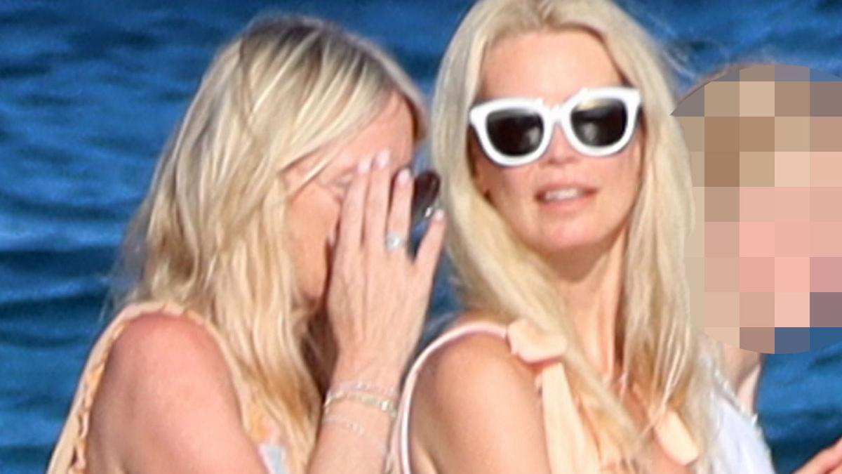 Claudia Schiffer y su hermana, Ann Carolin, en Grecia