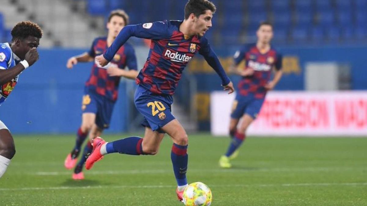 Ludovit Reis, durante un partido con el Barça B