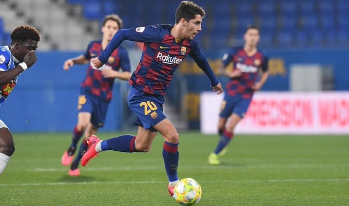 Ludovit Reis, durante un partido con el Barça B
