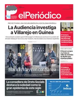 La portada de EL PERIÓDICO del 27 de noviembre de 2025