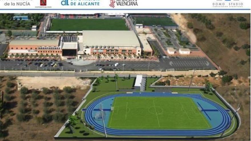 Imagen del proyecto de la futura pista de atletismo.