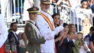 La princesa y sus padres, en los actos del Carmen del pasado año