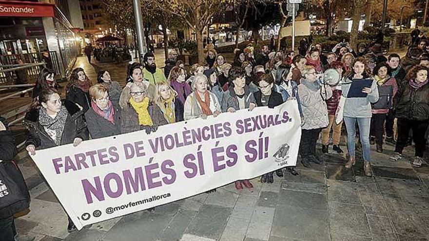 Concentración en Palma contra la violencia machista.