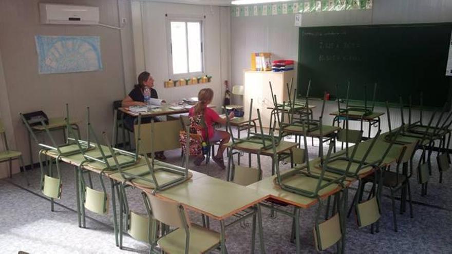 Interior de una de las aulas del colegio Mestre Pere Garau.