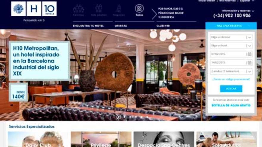 Nueva apariencia de la web de H10 Hotels