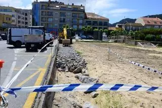 Portos retoma las obras en la playa de Banda do Río tras la paralización