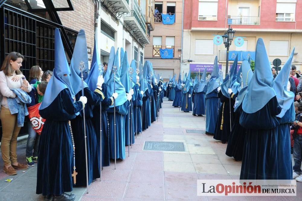 La procesión del Amparo a su salida de San Nicolás