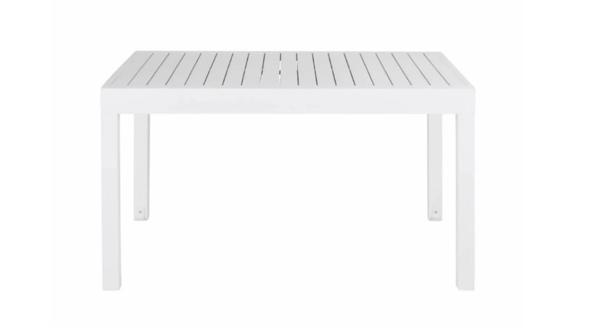 Mesa de jardín de aluminio blanco de Maisons du Monde