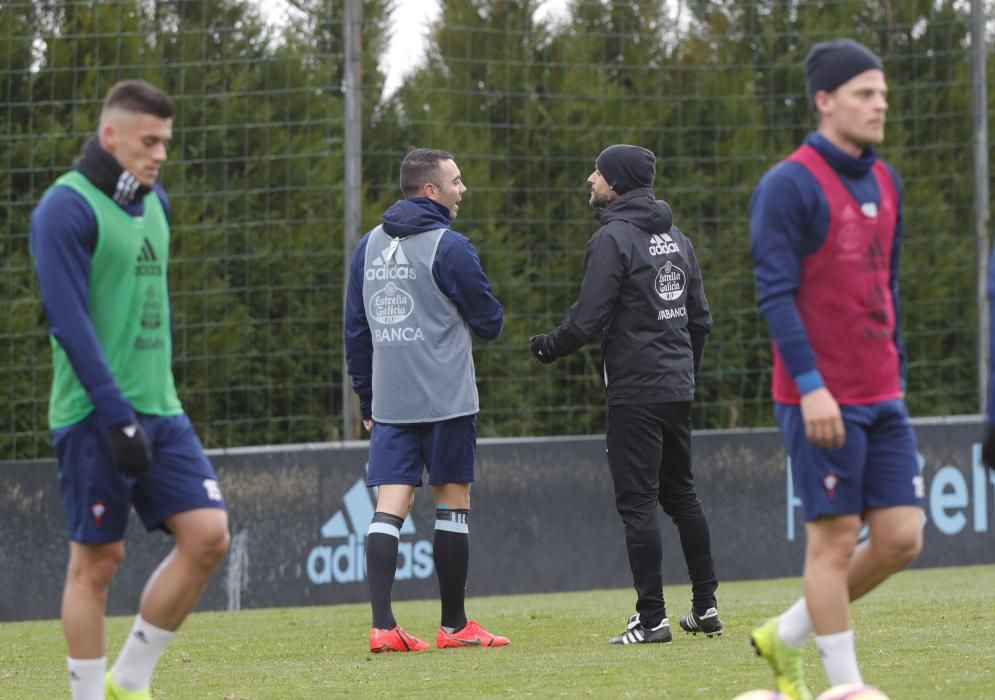 El Celta prepara en A Madroa el partido contra el Valladolid