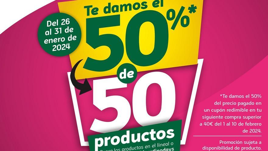 50 productos al 50% solo en HiperDino