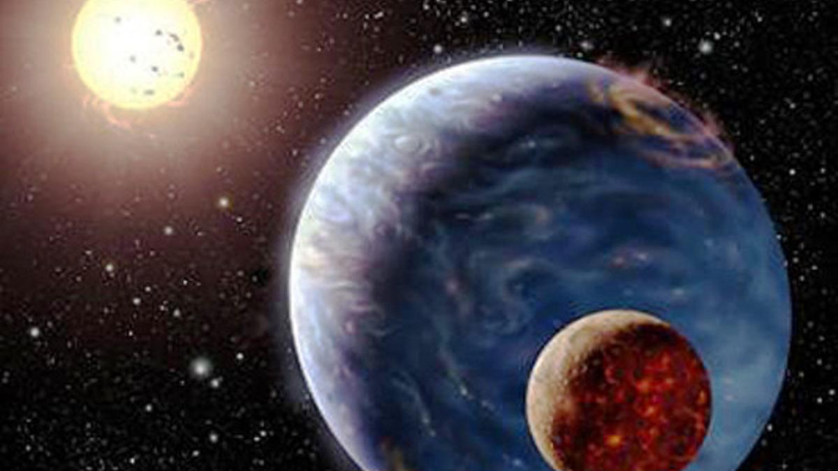 Recreación de un exoplaneta.