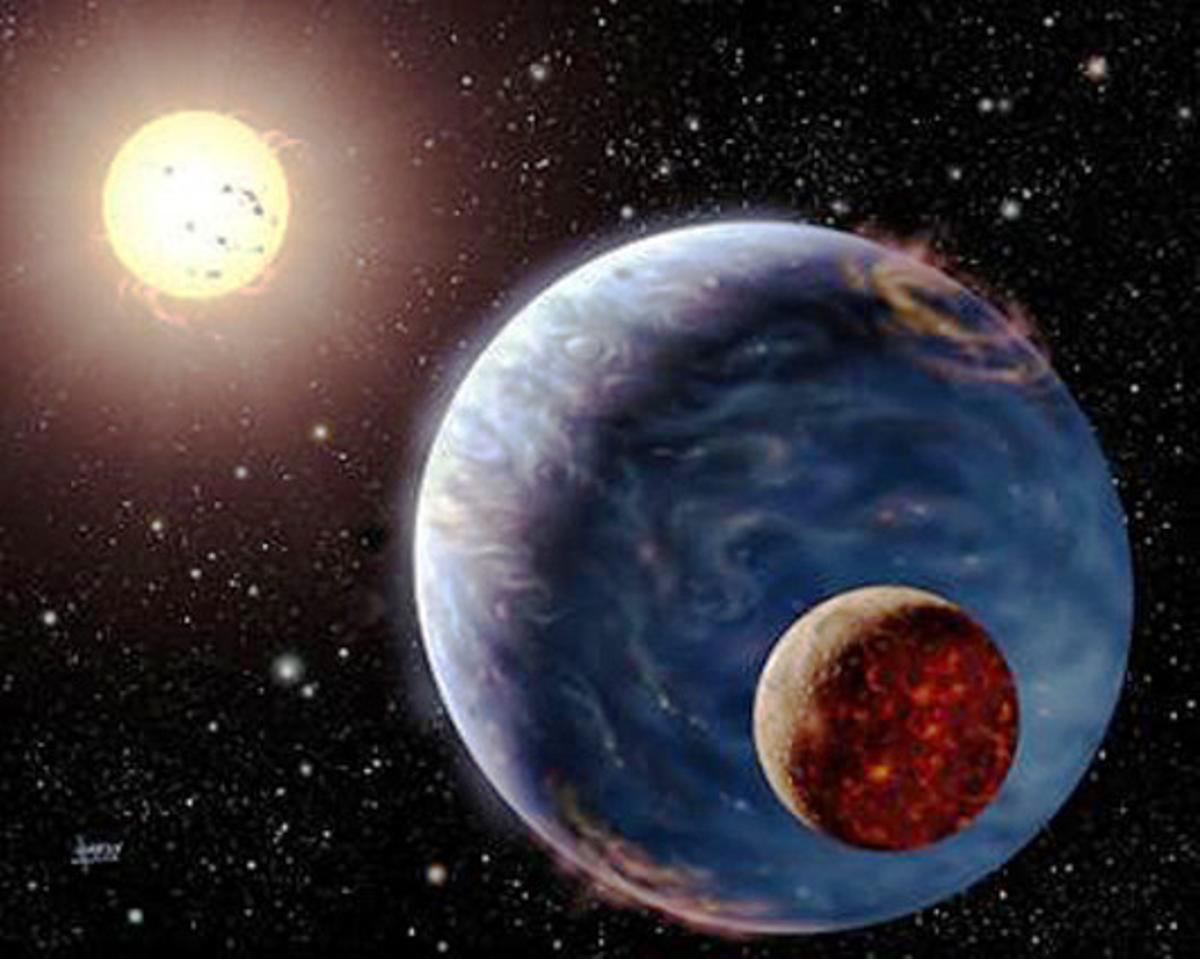 Recreació d’un exoplaneta.