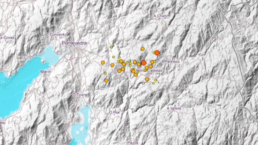 Mapa del IGN que sitúa los terremotos. // IGN