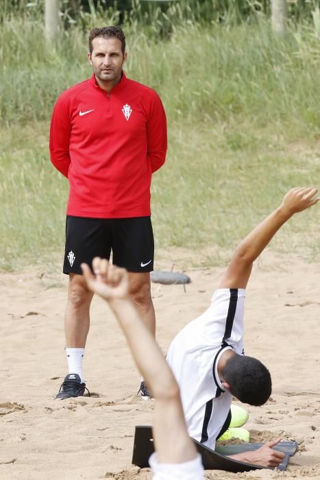 El Sporting se entrena en La Ñora