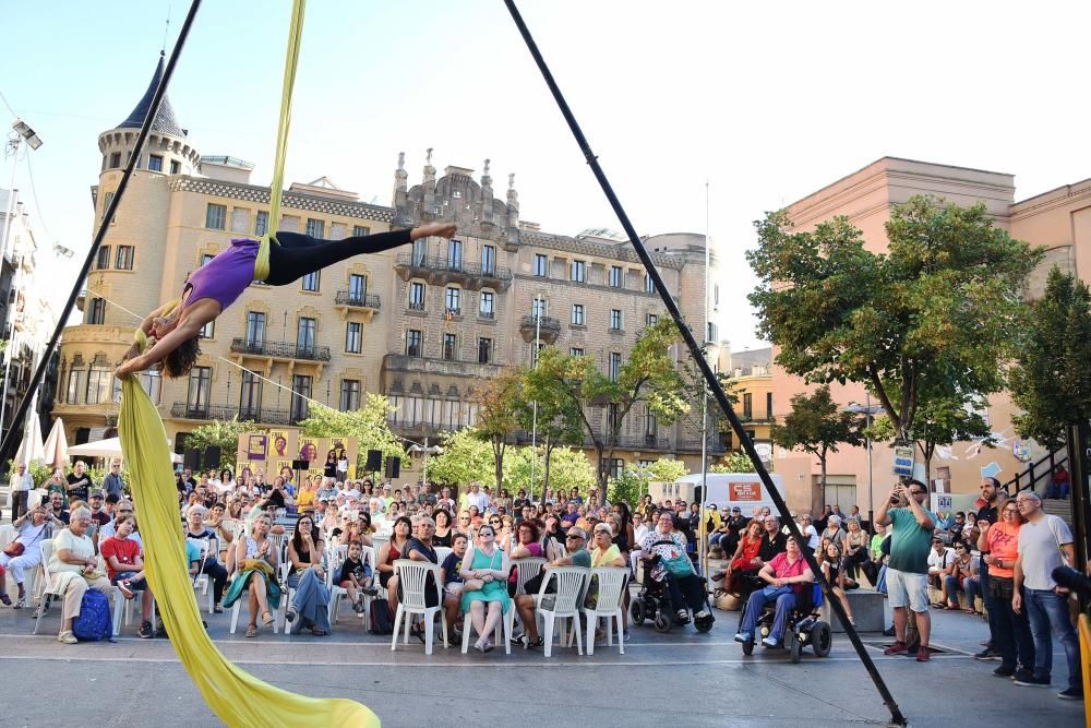 Acte d' ERC per les preses polítiques a la Plaça d