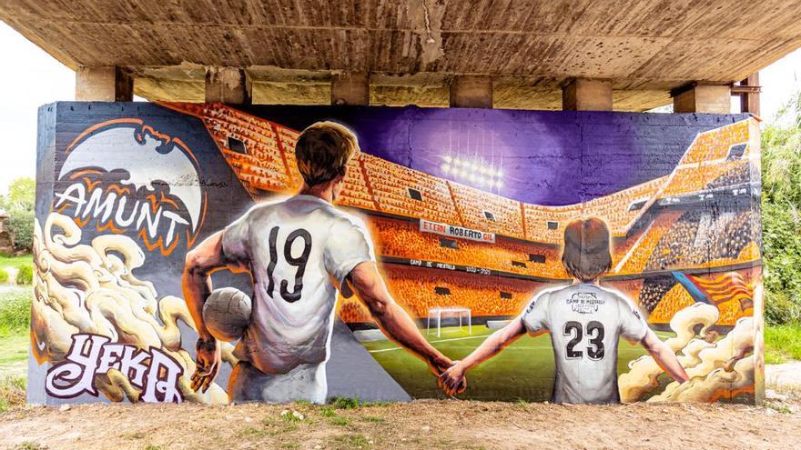 &#039;Sentiment etern&#039; en la Ruta de Arte Urbano del Valencia CF en Riba-roja