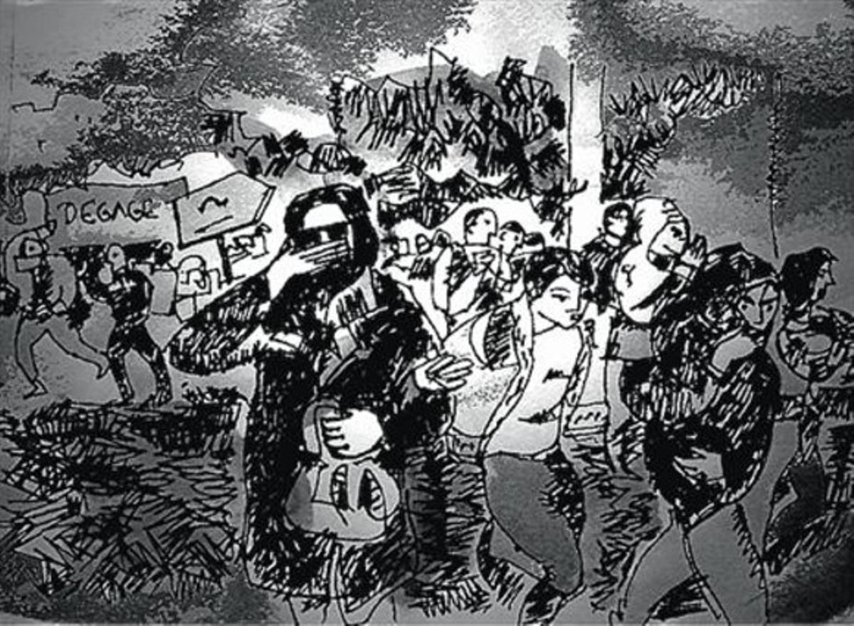 Un dels dibuixos digitals que mostra la revolució tunisiana Un dels dibuixos digitals que mostra la revolució tunisiana